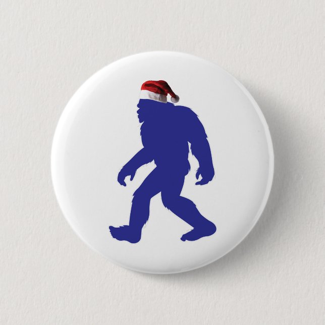 Santa-Bigfoot 2 Inch Round Button (Front)