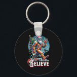 Santa Bigfoot Christmas Lights Funny Sasquatch Bel Keychain<br><div class="desc">Santa Bigfoot Christmas Lights Funny Sasquatch Believe Xmas</div>