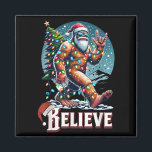 Santa Bigfoot Christmas Lights Funny Sasquatch Bel Magnet<br><div class="desc">Santa Bigfoot Christmas Lights Funny Sasquatch Believe Xmas</div>