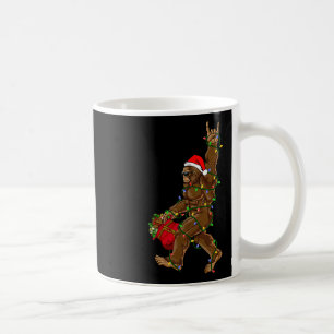 Santa Bigfoot Christmas Lights Rock Fun Sasquatch Coffee Mug