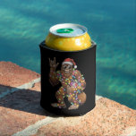 Santa Bigfoot Christmas Lights Rock Funny  Can Cooler<br><div class="desc">Santa Bigfoot Christmas Lights Rock Funny Sasquatch Believe</div>