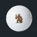 Santa Bigfoot Christmas Lights Rock Funny  Golf Balls<br><div class="desc">Santa Bigfoot Christmas Lights Rock Funny Sasquatch Believe</div>