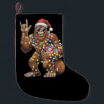 Santa Bigfoot Christmas Lights Rock Funny  Small Christmas Stocking<br><div class="desc">Santa Bigfoot Christmas Lights Rock Funny Sasquatch Believe</div>