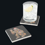 Santa Bigfoot Christmas Lights Rock Funny Stone Coaster<br><div class="desc">Santa Bigfoot Christmas Lights Rock Funny Sasquatch Believe</div>
