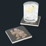 Santa Bigfoot Christmas Lights Rock Funny Stone Coaster<br><div class="desc">Santa Bigfoot Christmas Lights Rock Funny Sasquatch Believe</div>