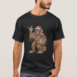 Santa Bigfoot Christmas Lights Rock Funny T-Shirt<br><div class="desc">Santa Bigfoot Christmas Lights Rock Funny Sasquatch Believe</div>