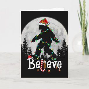Santa Bigfoot Christmas Sasquatch Believe Xmas Men Card