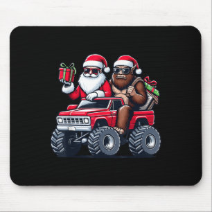 Santa Bigfoot Riding Monster Truck Christmas Toddl Mouse Pad