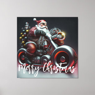 Santa Biker  Canvas Print