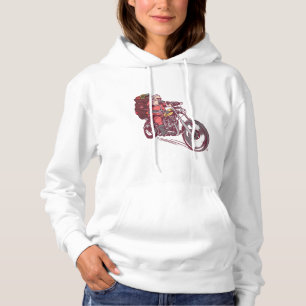 Santa Biker Christmas Costume for Bikers Invitatio Hoodie