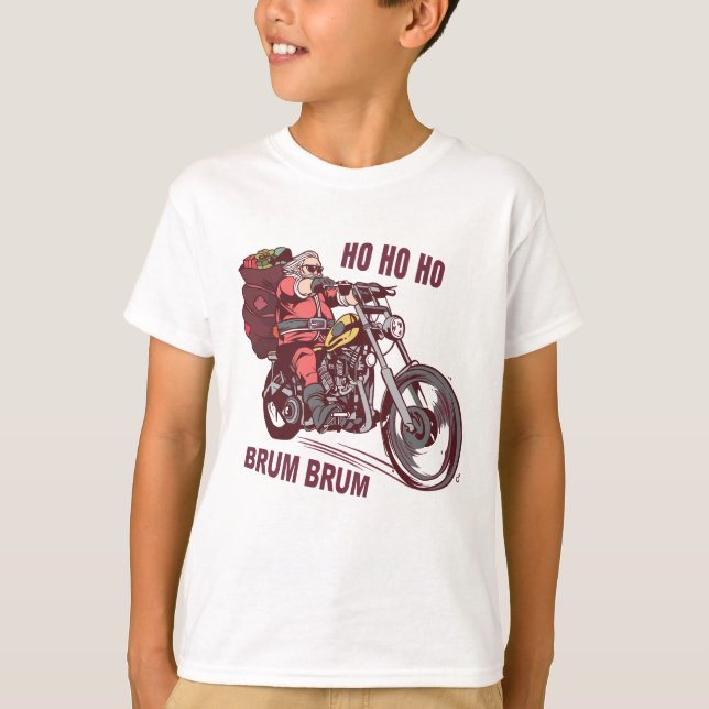 Santa Biker Christmas Costume for Bikers Invitatio T-Shirt (Front)