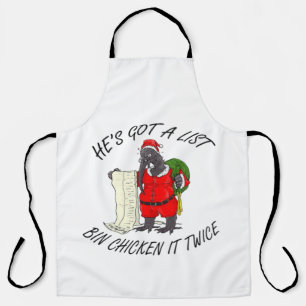 Santa Bin Chicken  Apron
