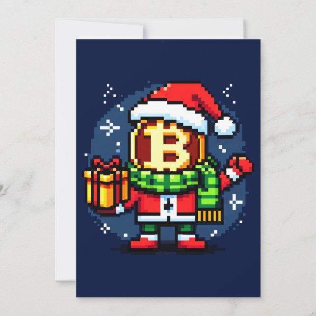 Santa Bitcoin: 8-Bit Crypto Holiday (Front)
