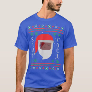 Santa Black Stay Cool Melanin Star Christmas Ugly T-Shirt