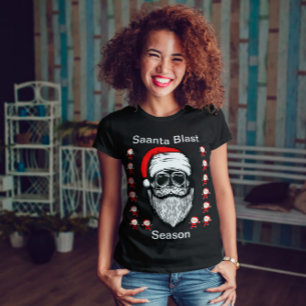 Santa Blast Season Christmas Women T-Shirt