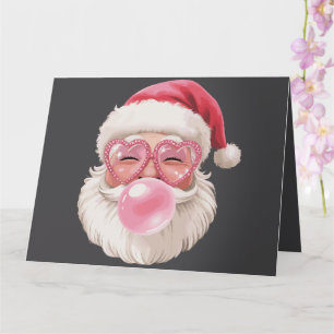 Santa Blowing Bubble Christmas Funny Xmas Card