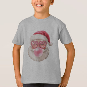 Santa Blowing Bubble Christmas Funny Xmas T-Shirt