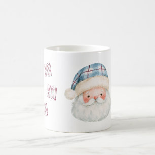 Santa Blue Hat Ho! Ho! Ho! Christmas Coffee Mug