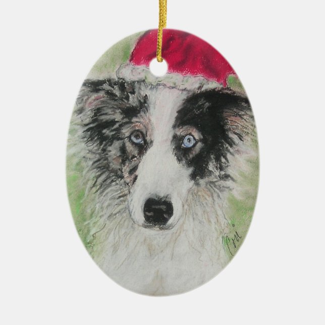 Santa Blues Ornament (Front)