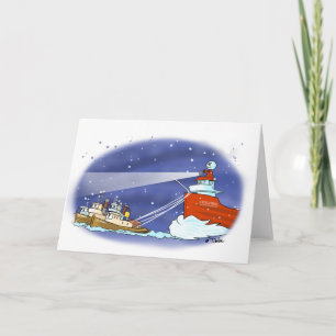 Santa boat card