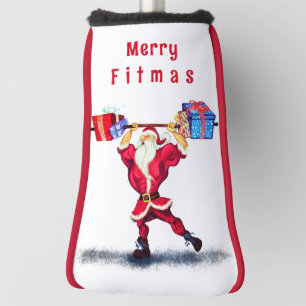 Santa Bodybuilder Funny Christmas Golf Head Cover