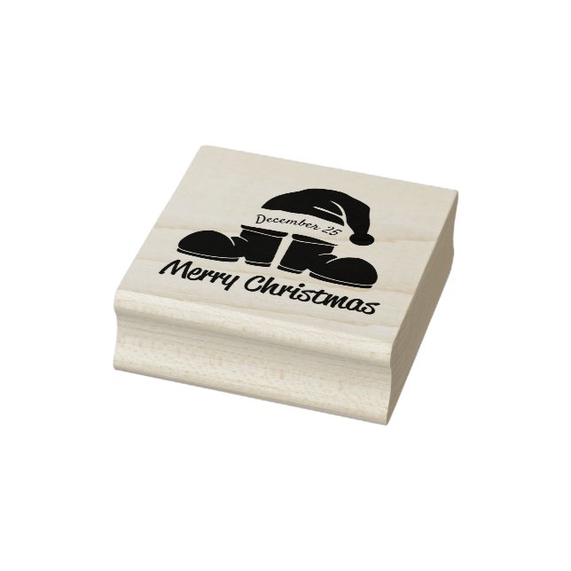 Santa Boots and Hat Rubber Stamp (Stamp)