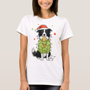 Santa Border Collie Christmas Border Collie Dog Mo T-Shirt