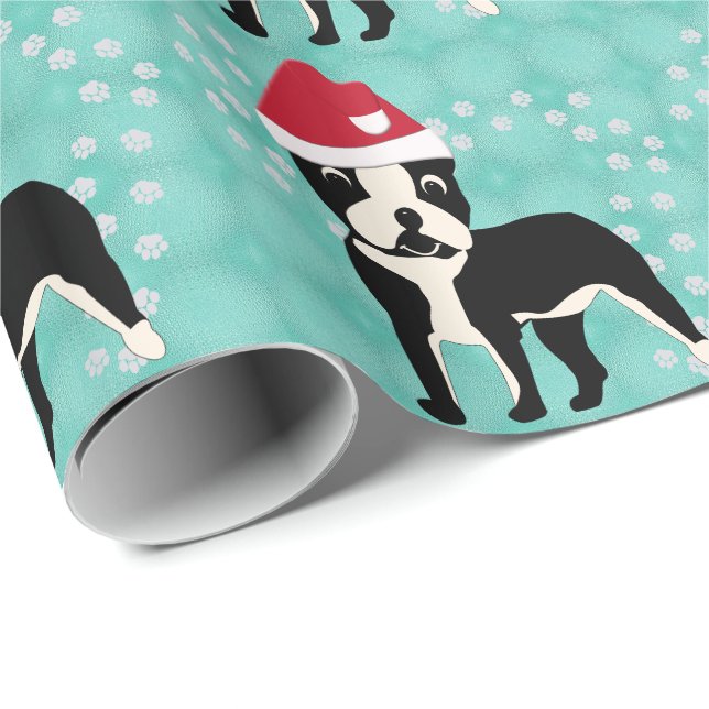 Santa Boston Wrapping Paper (Roll Corner)