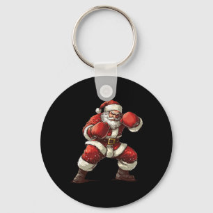 Santa Boxing Xmas Mma Muay Thai Lover Boxer Christ Keychain
