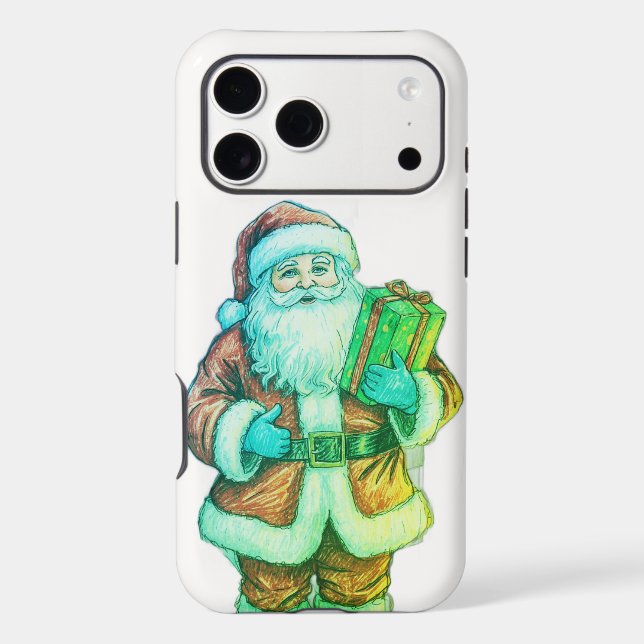 Santa Bringing Your Gift On a Christmas iPhone (Back)