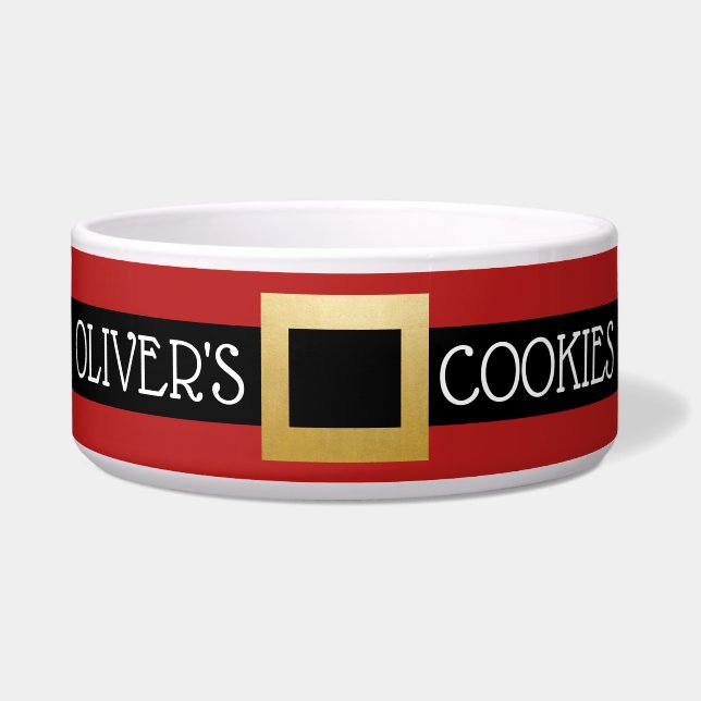 Santa Buckle Personalized Name Cat or Dog (Front)