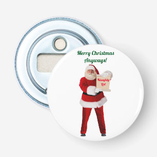 Santa Button Bottle Opener