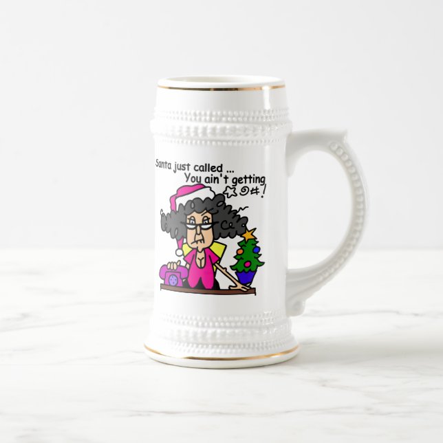 Santa Called Beer Stein (Right)