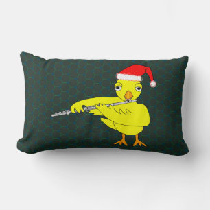 Santa Cap Flute Chick Lumbar Pillow