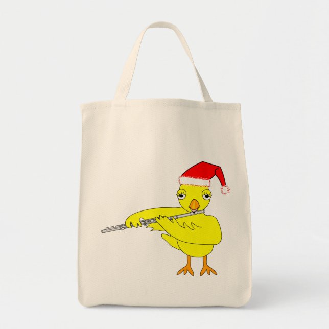 Santa Cap Flute Chick Tote Bag (Front)