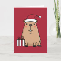 Santa Capybara Holiday Fun