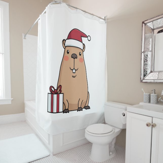 Santa Capybara Holiday Fun (In Situ)