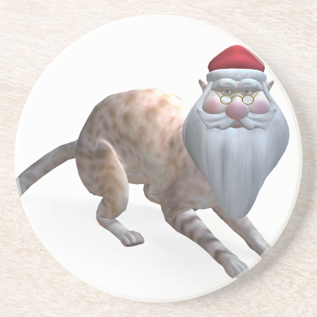 Santa Cat Coaster (Front)