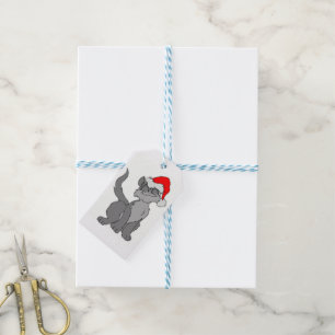 SANTA CAT GIFT TAGS