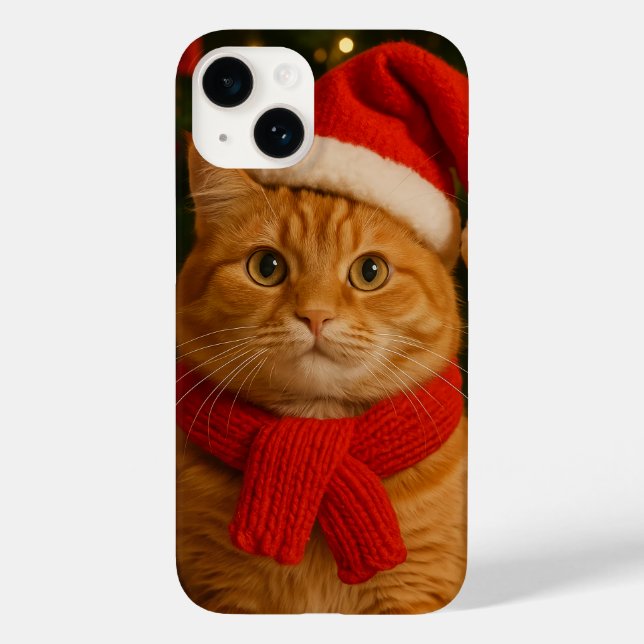 Santa Cat iPhone 14 Case (Back)