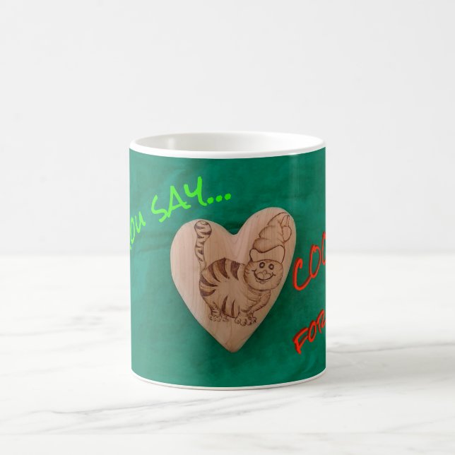 Santa Cat looking for Cookies Mug (Center)