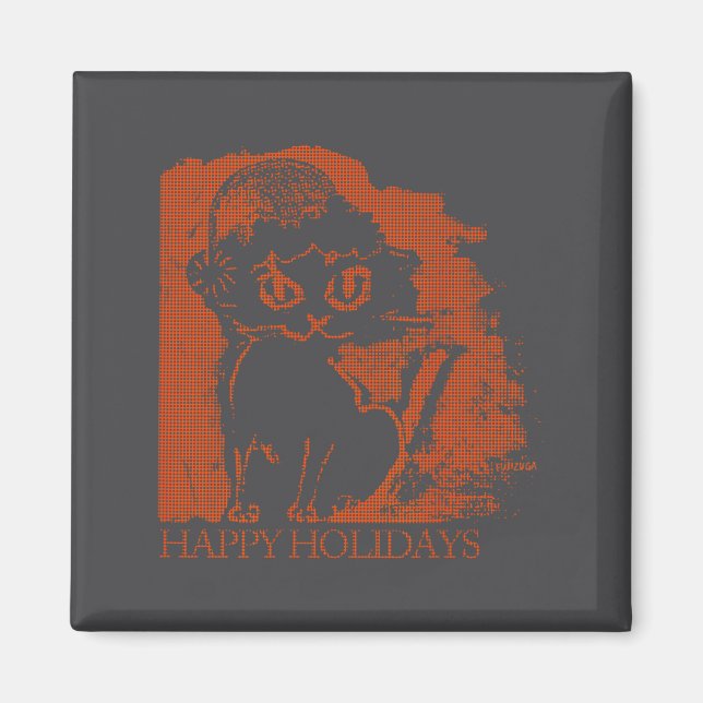 Santa Cat  Magnet (Front)