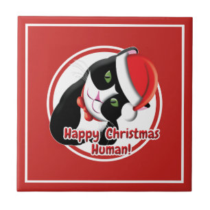 Santa Cat Tile