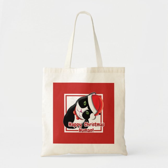 Santa Cat Tote Bag (Front)