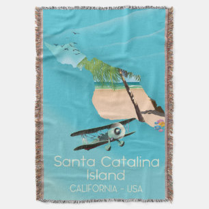 Santa Catalina Island California USA Throw Blanket
