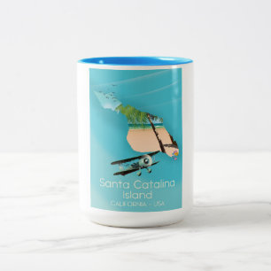 Santa Catalina Island California USA Two-Tone Coffee Mug