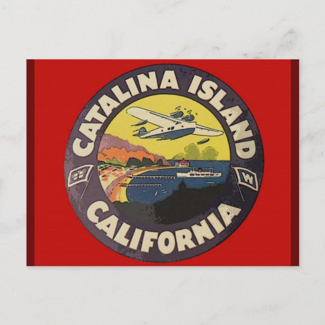 Santa Catalina Island California vintage travel Postcard (Front)