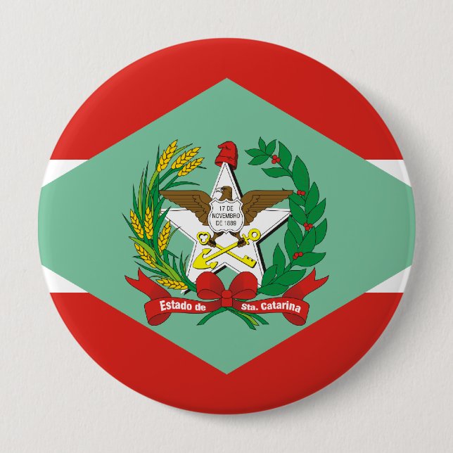 Santa Catarina, Brazil 4 Inch Round Button (Front)