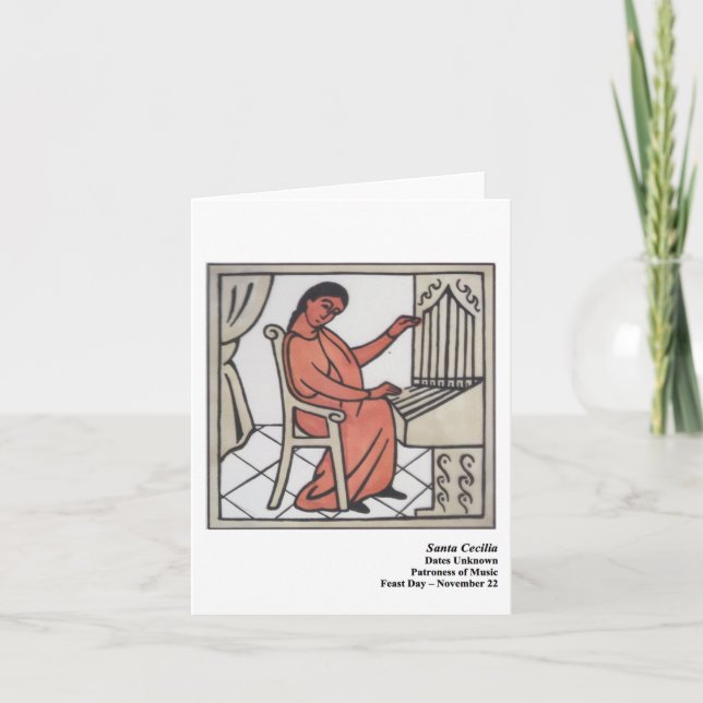 Santa Cecilia Santo Card (Front)