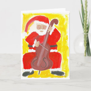 Santa Cello Christmas Card